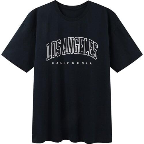 Oversize Women O Neck Letter T-shirt 2021 Summer Fashion Ladies High Street Vintage T-shirt Female Casual Loose T-shirt Top