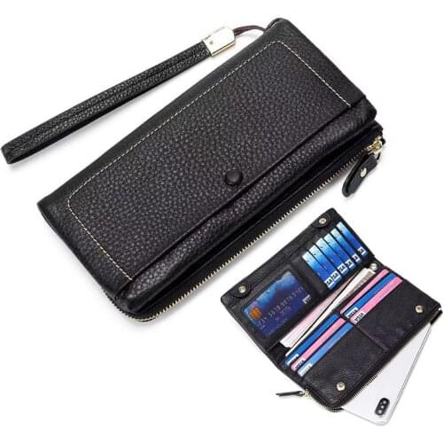 Hot-selling leather wallet 2020 new clutch wallet multifunctional male and female neutral mobile phone bag