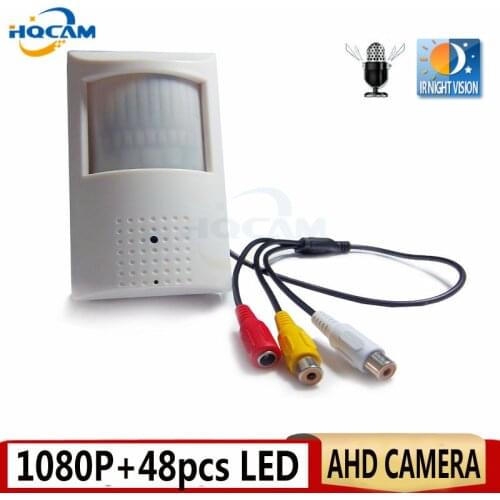 HQCAM 1080P Mini AHD camera Night Vision 48pcs IR 940nm 3.7mm lens 2.0megapixel PIR IR Camera CCTV AHD mini camera ahd infrare