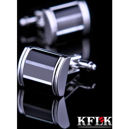 KFLK Jewelry French shirt cufflinks for mens Brand Cuff link Wholesale Button High Quality Black Wedding Male Gift guests