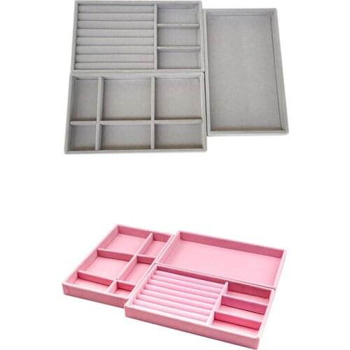 Jewelry Storage Tray Display Jewel Holder Stand Bracelet Necklace Ring Storage Box Showcase Drawer Jewelry Organize