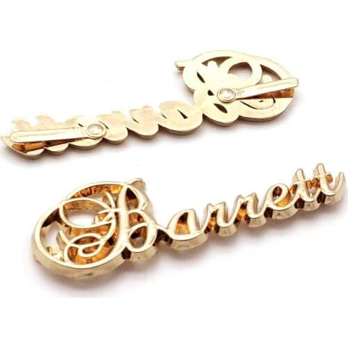 Customized Handbags Metal Brand Logo Labels For Clothing Metal Tags For Bag Luggage Name Metal Logo Label For Clothes Jeans Tag