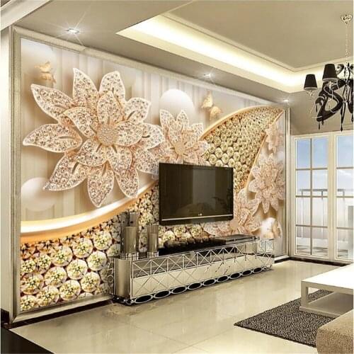Milofi custom wallpaper wall covering European jewelry 3D background wall