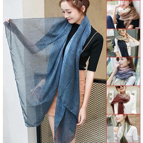 Fashion Winter Autumn Women scarf thin Scarf shawls Vintage Long Cozy Scarf Viscose Polyester Wrap Shawl head scarves