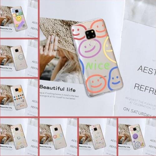 Soft Phone Case Silicone For Huawei Mate 7 8 9 10 20 Lite Smile Face Cute Funny Back Cover For Huawei Mate 9 10 20 Pro Case