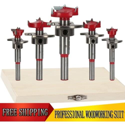 Free shipping Metal hole saw drill set 5Pcs/15/20/25/30/35mm woodworking tools precision scale carbide hole saw milling cutter