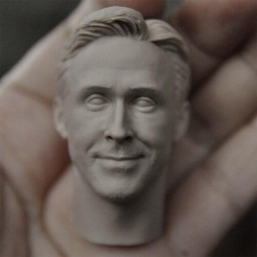 1/6 Scale La La Land Ryan Gosling Unpainted Head Model for 12''Body Toys Gifts Collections DIY