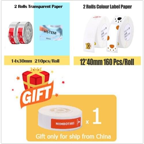 Nimbot d11 of 4 Rolls thermal label paper