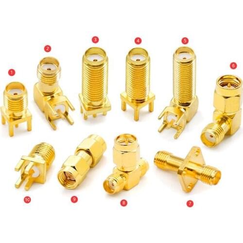 10pcs SMA partial foot positive foot bent foot RF connector SMA-KE / KWE / KHD / KKF connector antenna seat