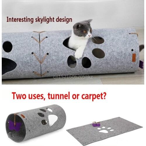 Splicable Pet Cat Tunnel toys long 45cm Cats Training Toy DIY Stitching for Cats Katten interactive Foldabe Tunnel Tubes Pet toy