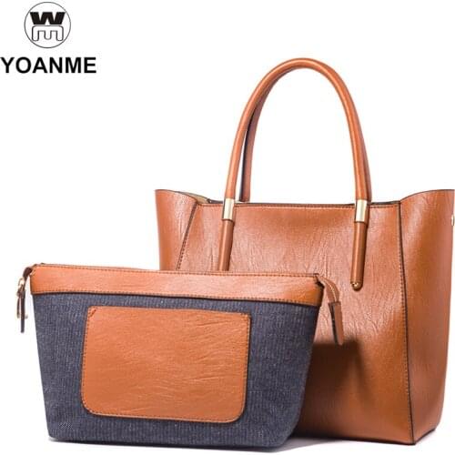 Luxury Women Handbags New Arrival Leather Tote Bag High Quality Composite Bags for Ladies Brown Women Hand Bags bolso mujer
