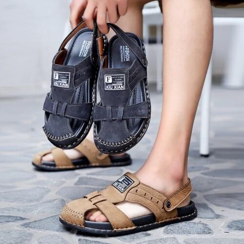 Sandale Homme Sandals For Men 2020 Summer Shoes Beach Sandalias Cuero Hombre Sandals-men De Verano Para Sandalia Genuino
