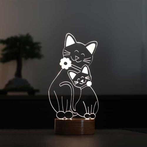 Cat Family Led Table Lamp