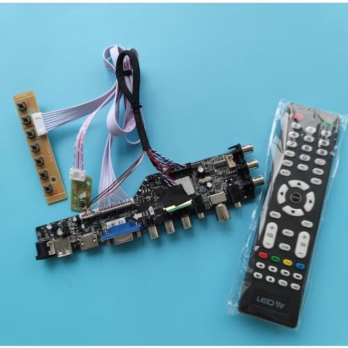 Kit For N101L6-L0D/N101L6-L03 DVB-T remote TV LVDS USB AV WLED VGA LED HDMI digital Signal controller board 40pin 1024X600 10.1"