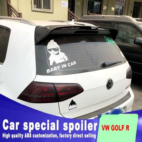 High quality ABS For Volkswagen Golf 7 R R-LINE Spoiler 2014 2015 2016 2017 rear window roof spoiler Golf Spoiler