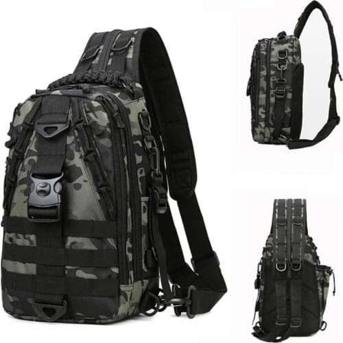 SUUTOOP Mens Military Tactical Shoulder Bag Army Cross Body Sling Chest Bags Trekking Climbing Crossbody Hiking Pack For Male