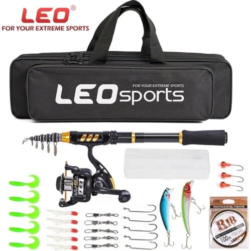 Telescopic Fishing Rod and Reel Combos Full Kit, Carbon Fiber Fishing Pole, Shielded Bearings Stainless Steel BB Spinning Reel