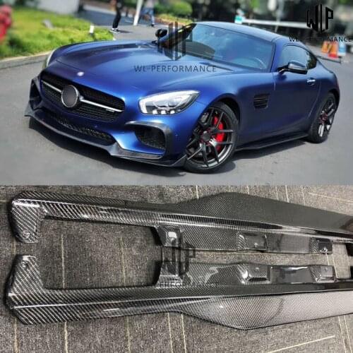 AMG GT R Style High Quality Carbon Fiber Side Skirts Car Styling For Mercedes-Benz AMG GT R Style Car Body Kit
