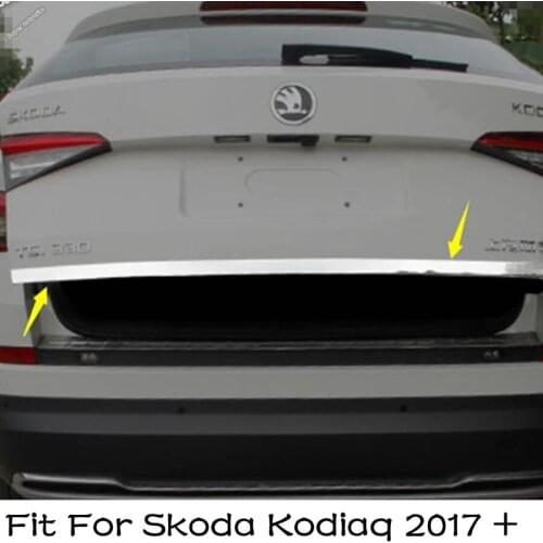 Lapetus Rear Trunk Tail Tailgate Door Bottom Streamer Plate Cover Trim For Skoda Kodiaq 2017 - 2021 Stainless Steel Accessories