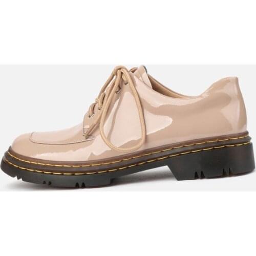 Woman Shoes Ankle Boots Lace Up Derby Shoes For Women Fashion Leather Shoes For Classic Ladies Footwear Flats Shoes Size 34-40