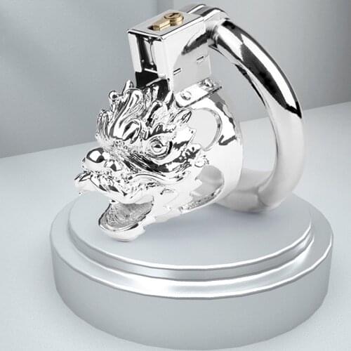 Zodiac Dragon Metal Concealed Lock Mens Abstinence Tool Chastity Lock Adult Mens Appliance Chastity Penis Bondage BDSM Sex Toy