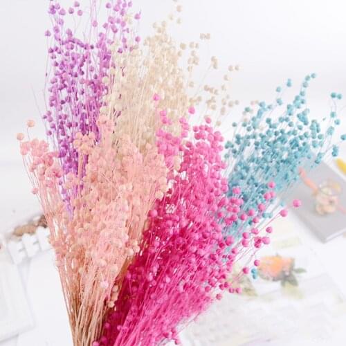 1 Bunch Mermaid Flower Dried Rich Acacia Bean Artificial Flower Handmade Marriage Wreath Craft For Home Wedding Christmas Decor