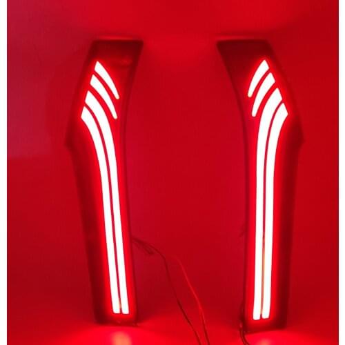 1Set LED Tail Light Rear Bumper Light Brake Light Auto Bulb Decoration Lamp For Honda Jazz Fit 2014 2015 2016 2017 2018