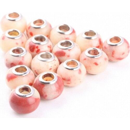 10pcs/lot Pink Round Stone Loose Beads For Jewelry Making DIY Ear Bracelet Necklace 5mm