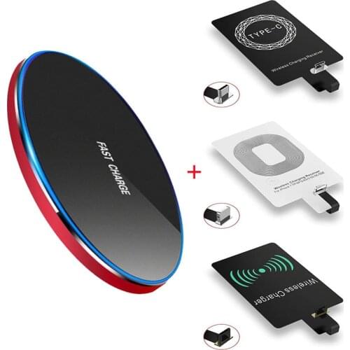 10W Fast Wireless Charger Adapter Kit For Samsung S10 S9/S8 S6 Note 9 USB Charging Pad For iPhone12 11 Pro XS Max XR 8 Plus 6S