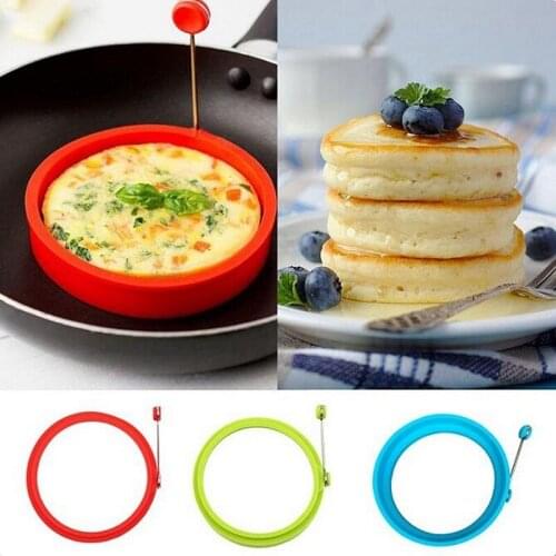 2021 Silicone Fried Egg Pancake Ring Round Shaper Eggs Mould Omelette For Cooking Breakfast Frying Pan Oven Kitchen Accessories