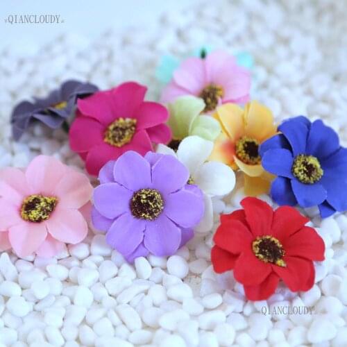 5/20/100 pieces Artificial Daisy Sunflowers Silk Flower Heads Retro European style fresh autumn chrysanthemum D40