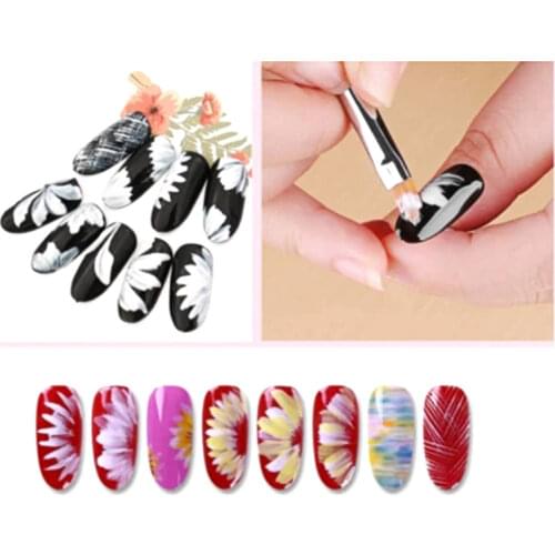 8pcs Nail Bloom Flower Nail Art Brush Pen Gel Uv Nail Painting Flower Drawing Pen Nail Brush Manicure Tools Кисти Для Маникюра
