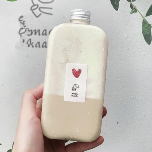 20pcs Net red bubble tea cup PET clear cold drink milk tea bottle 400ml creative coffee juice milkshake packaging cup with lid