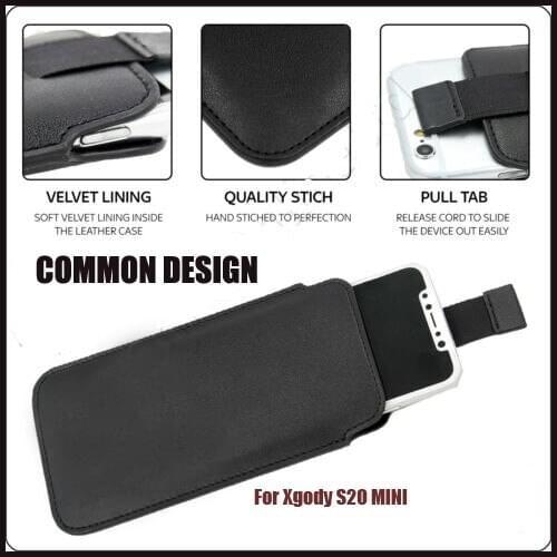 Casteel PU Leather Case For Xgody S20 MINI Pull Tab Sleeve Pouch Case Cover