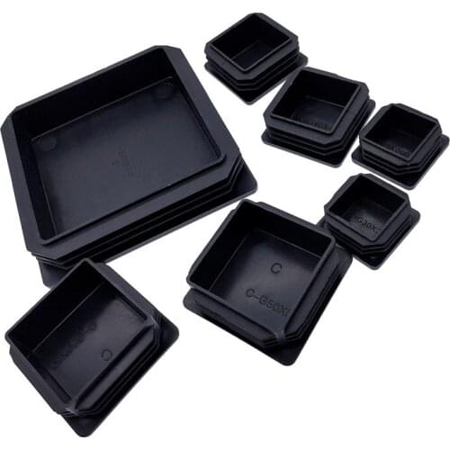 Black Plastic Steel square pipe plug Furniture Pad Plastic square Leg plug Anti Slip Feet Protectortube cap plug cap