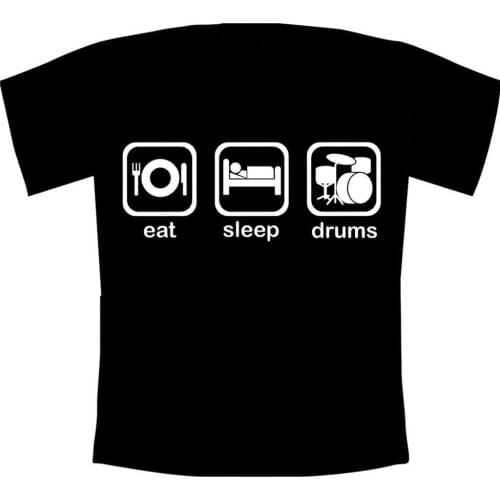Eat Sleep Drums - Kids Summer Cotton Tshirts Drumming Fanatic Tees