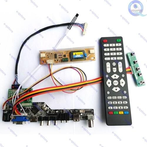E-qstore:Recycle Reuse Save QD17TT02 TMDS LCD Panel-Controller Driver Converter Board Panel Diy Monitor Kit HDMI-compatible VGA