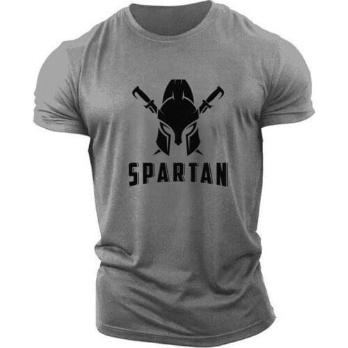 3D Printed Vintage Spartan mens T-shirt, Fashionable Brand Style, Comfortable Harajuku Street T-shirt