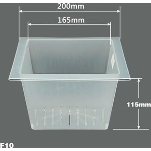 10pcs 165mm Square Planting Basket Mesh Pot Soilless Grow Hydroponic Basket Multi-Size Garden Vegetable Net Pot
