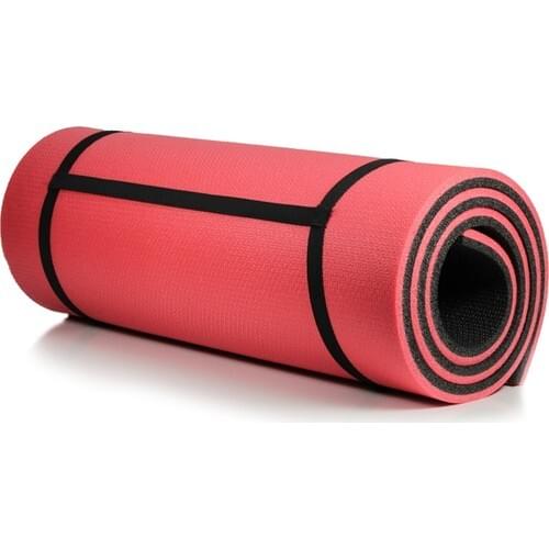 Markahit Pilates Mat Yoga Mat Fitness Exercise Mat Camping Mat 1 cm Thickness Red-Gray