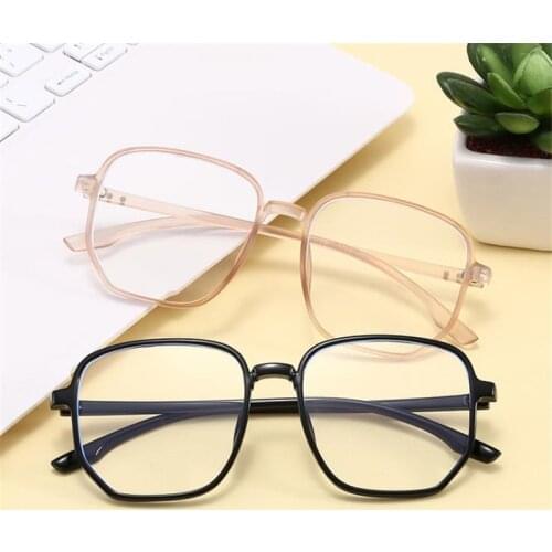 Fashion Women & Men Anti-Blue Glasses Square Eyewear Plastic Flat Glasses A++ 6 Colors Available