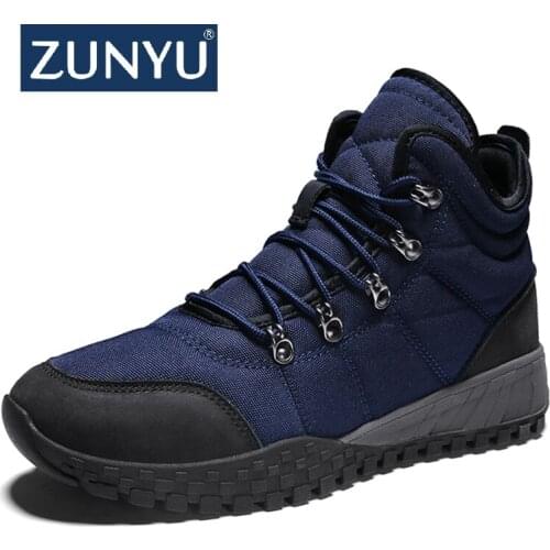 ZUNYU Brand Autumn Men Waterproof Boots High Quality Man Ankle Boots Outdoor Men Winter Boots Fashion Basic Work Shoes 38-48