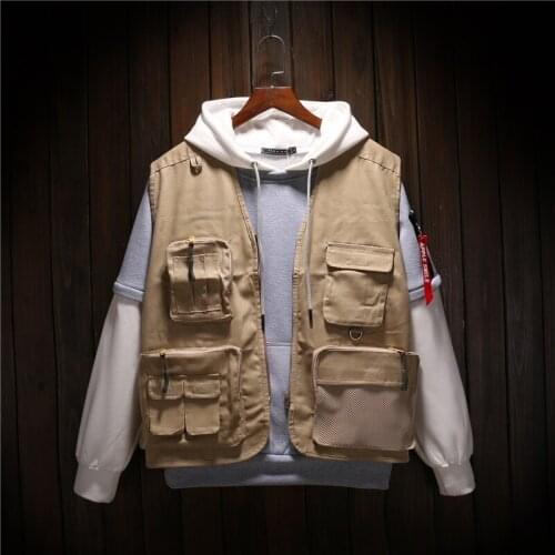 Autumn High Quality Brand men Vests Military Tactical Vests Hunting Multi Pocket Vests Director Volunteer Uniform vest