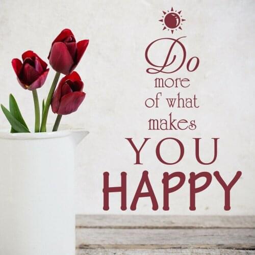 Wall Sticker Do What Makes You Happy Inspirational Quotes Vinyl Window Sun Bedroom Living Room Home Decor Lettering Mural M786