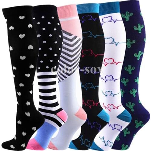 New Compression Socks 20-30 Mmhg Knee High Running Men Women Sports Socks Best For Atheletic,Medical,Nurse,Travel,Cycling Socks