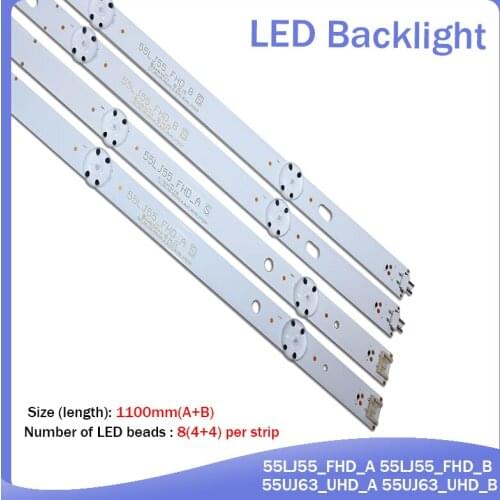 New Kit) 10 PCS/set LED Backlight Stip for LG 55UJ630V 55UJ6300 55UJ63_UHD_A 55UJ63_UHD_B 55LJ55_FHD_A 55LJ55_FHD_B
