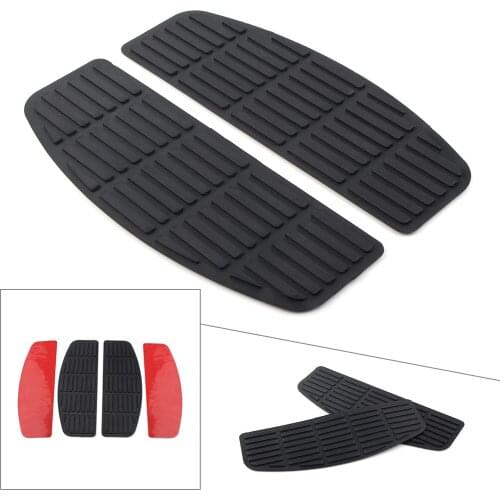 Motorcycle Front Driver Floorboard Foot Pges Board Non-Slip For Harley Touring Softail FL 1986-2017 & FLD 2012-2016 Rubber