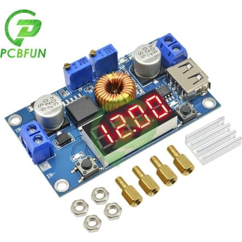 5A Constant Current Voltage Digital Display Step Down Board 5V-36V to 1.25V-32V Adjustable Converter Power Supply Charger Module