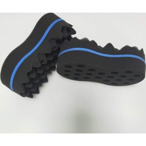 Portable Sponge Brush Double Sided Hair Brush Braids Locks Weaves Hair Styling Tools Afro Coil Wave Natural Curl Brush Tool