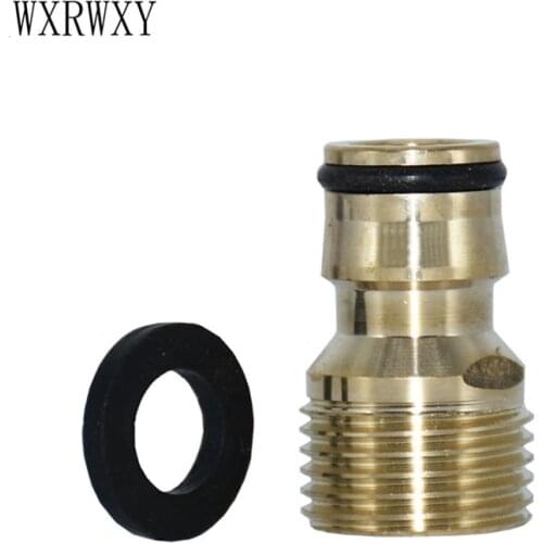 Wxrwxy Faucet connector 1/2 threaded Connector Water gun accessories hose tap 1/2 Brass quick connect garden 10 pcs
